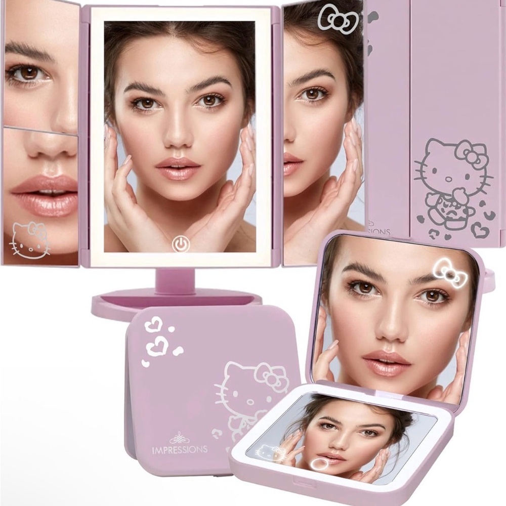 Impressions Vanity Hello Kitty Lighted Makeup Mirrors Bundle New - Picture 3 of 11